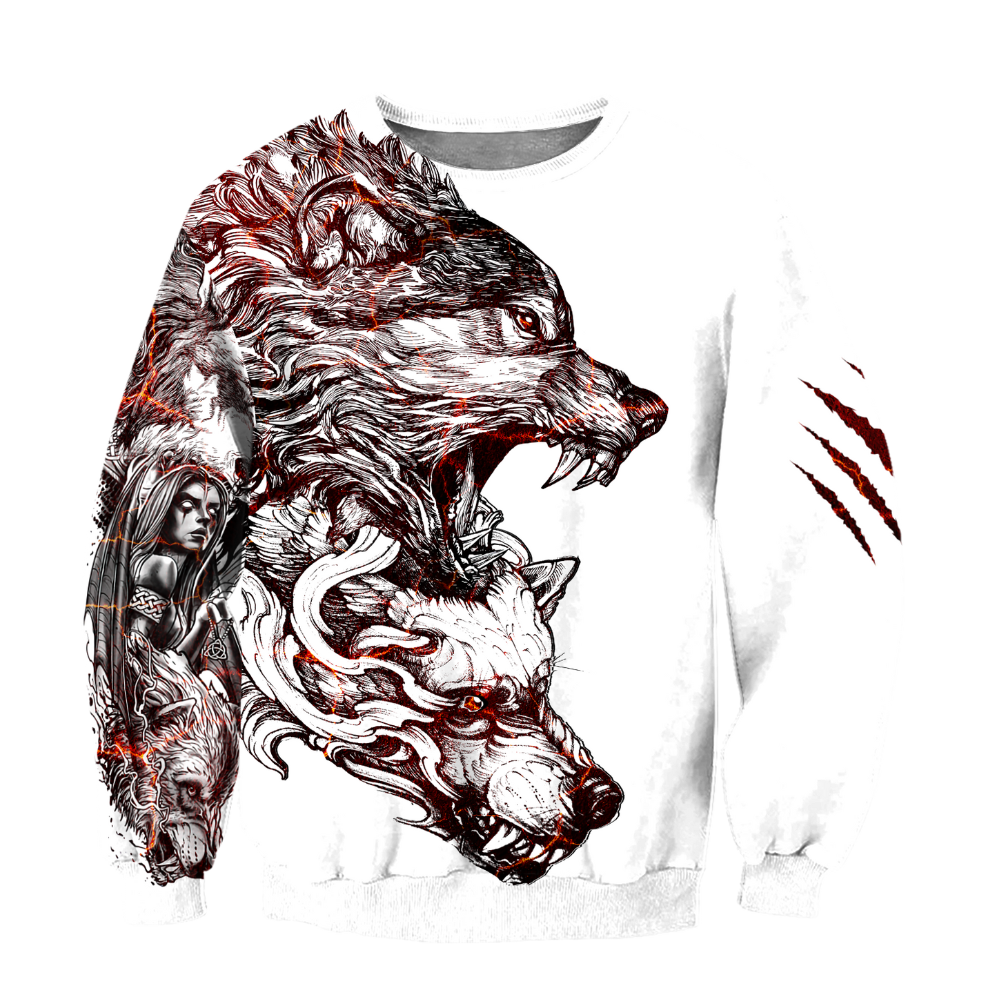 Alpha Wolf Tattoo 3D All Over Printed Unisex Shirts