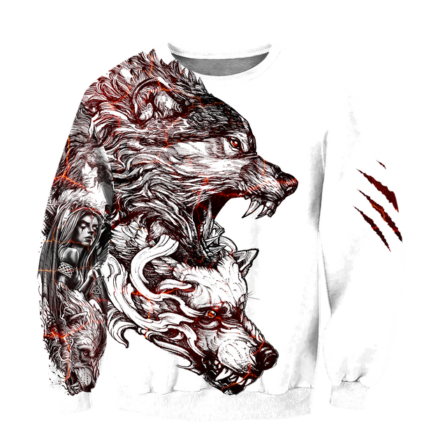 Alpha Wolf Tattoo 3D All Over Printed Unisex Shirts