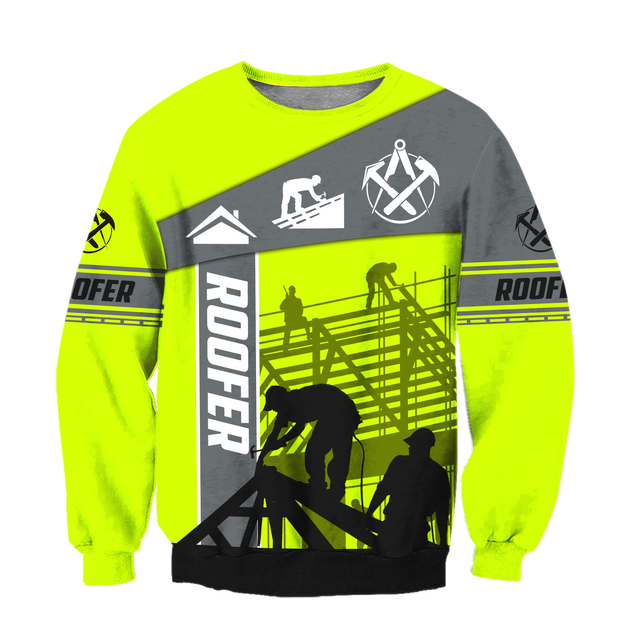 The Roofer Man Green 3D All Over Printed Shirts For Men