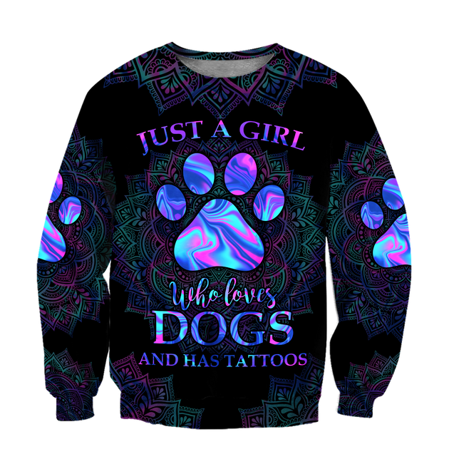 Girl loves dogs 3d hoodie shirt for men and women HAC100906