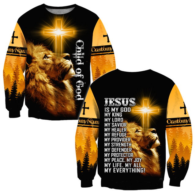 Child Of God Custome Name 3D All Over Printed Shirts For Men and Women Pi15102004