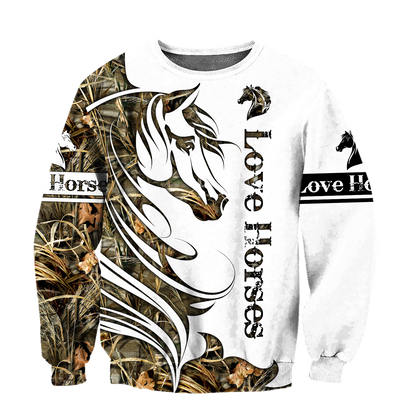 Horse Camo Pattern 3D All Over Printed Shirts Pi050501 - Amaze Style™-Apparel