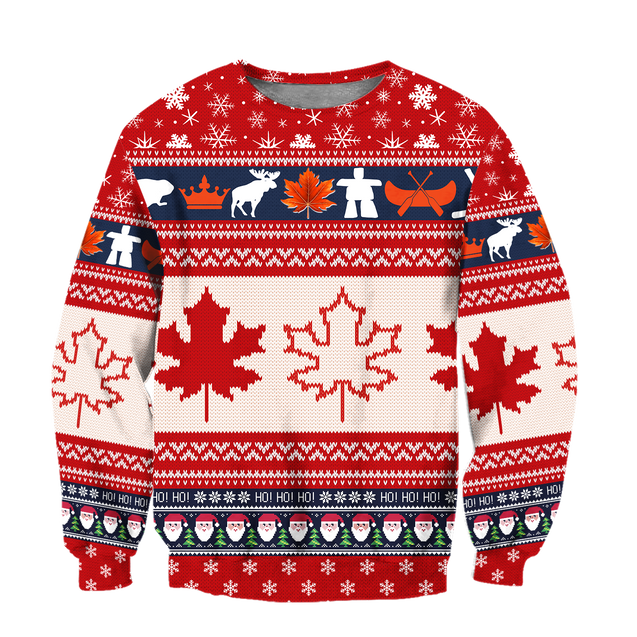 Christmas CANADA Maple Leaf Pi181001-Apparel-NNK-Sweat Shirt-S-Vibe Cosy™