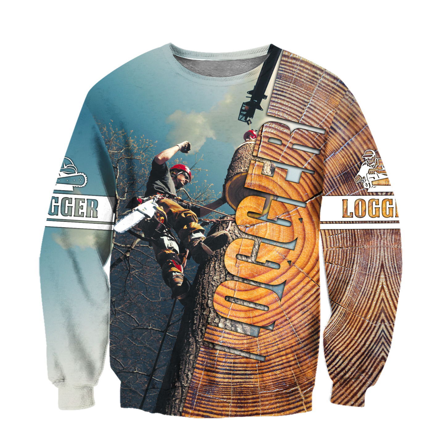 3D Logger Man Unisex Hoodie Pi112030