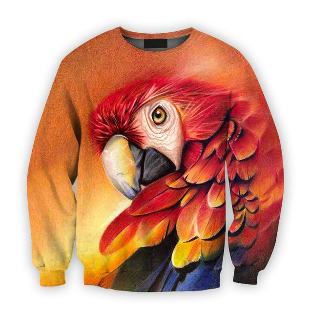 All Over Printed Parrots Shirts H306B-Apparel-HbArts-Sweatshirt-S-Vibe Cosy™