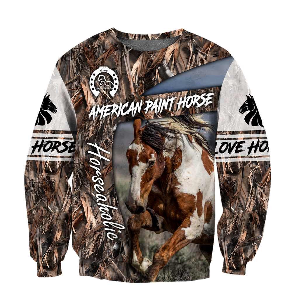 Love Horse 3D All Over Printed Shirts Pi080502S1-Apparel-TA-Sweatshirts-S-Vibe Cosy™