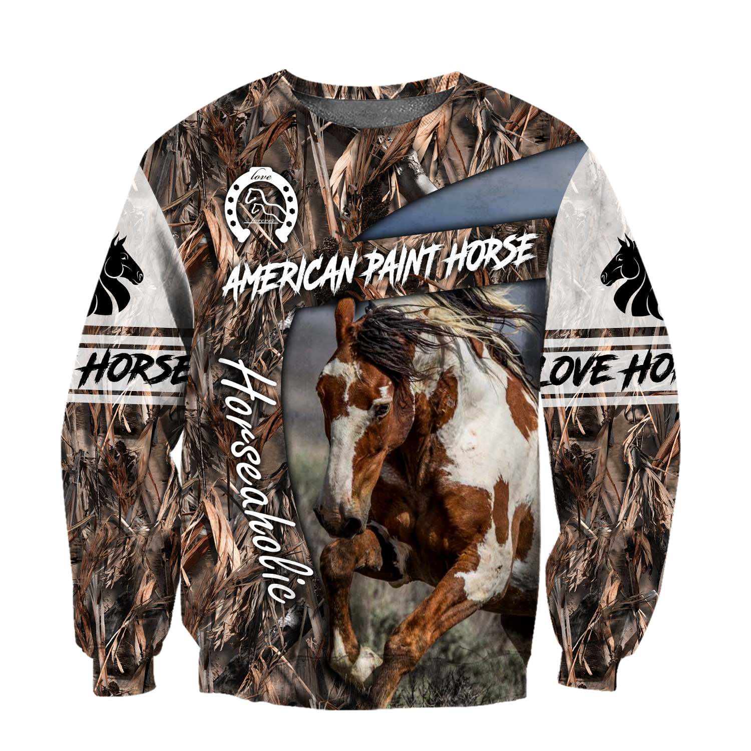 Love Horse 3D All Over Printed Shirts Pi080502S1-Apparel-TA-Sweatshirts-S-Vibe Cosy™