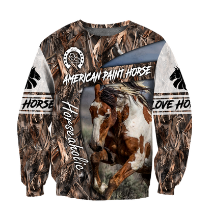 Love Horse 3D All Over Printed Shirts Pi080502S1-Apparel-TA-Sweatshirts-S-Vibe Cosy™