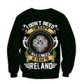 Irish St.Patrick day 3d hoodie shirt for men and women MH301020