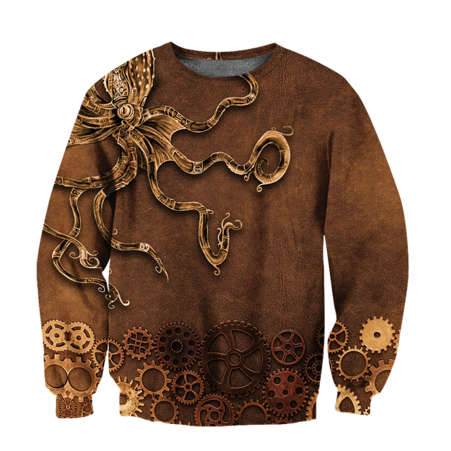 Octopus Steampunk Mechanic All Over Printed Hoodie For Men and Women DD11102002CL-NDD