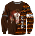 Premium Native American Bull Skull All Over Printed Shirts For Men And Women MEI