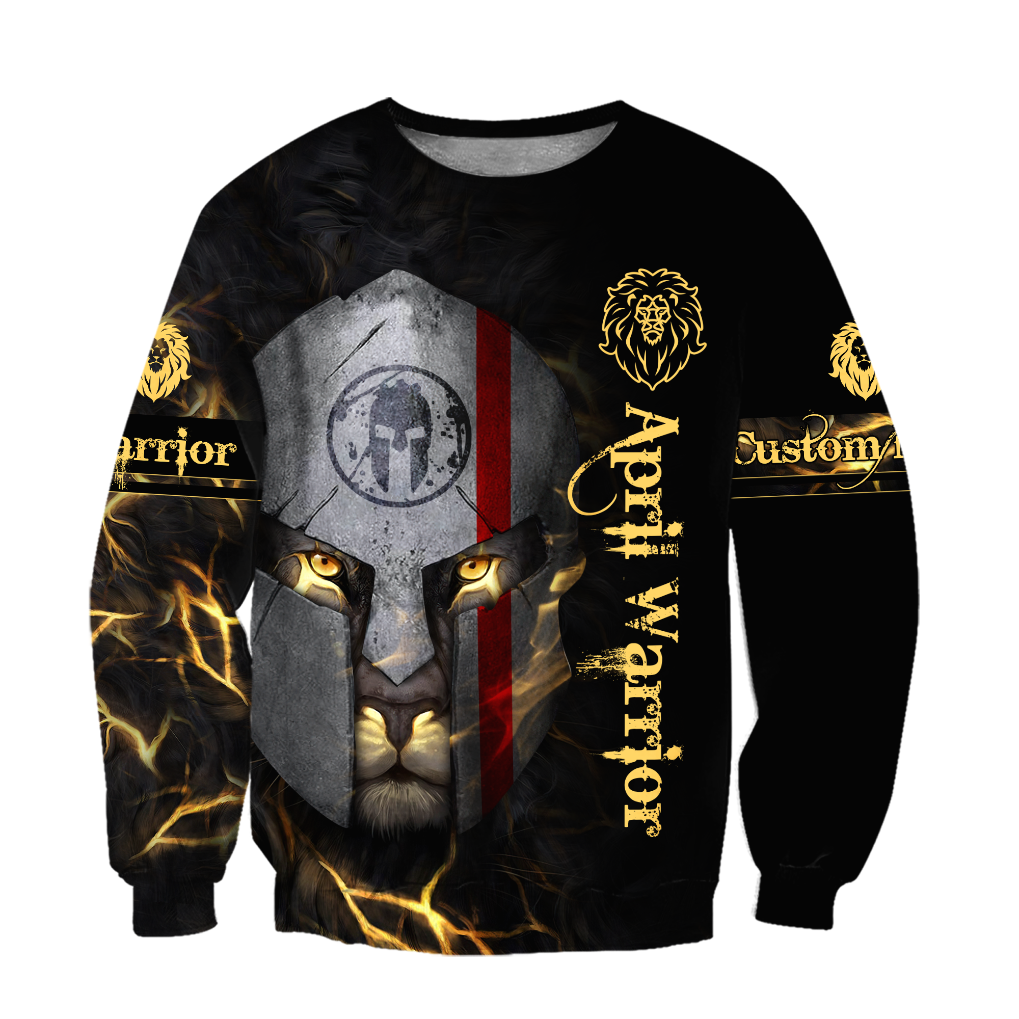 April Spartan Lion Warrior 3D All Over Printed Unisex Shirt