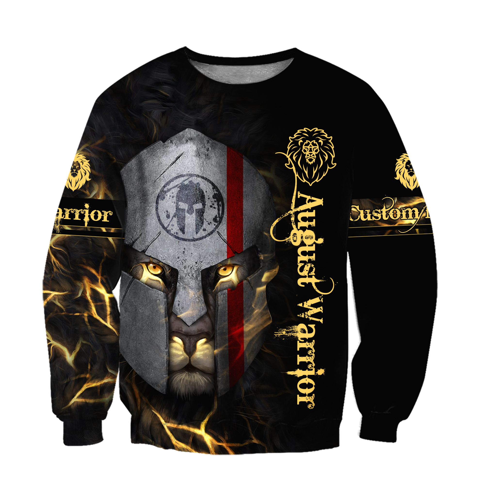 August Spartan Lion Warrior 3D All Over Printed Unisex Shirt