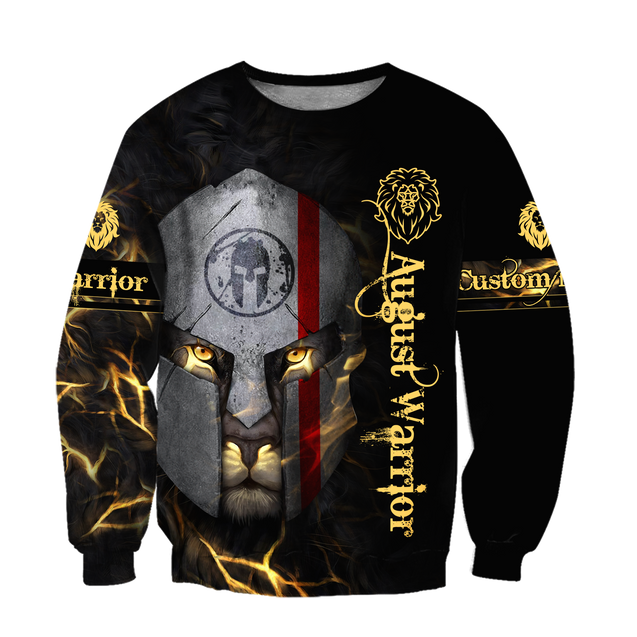 August Spartan Lion Warrior 3D All Over Printed Unisex Shirt