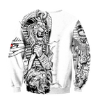3D Tattoo Ancient Egypt Lion God Over Printed Shirt for Men and Women