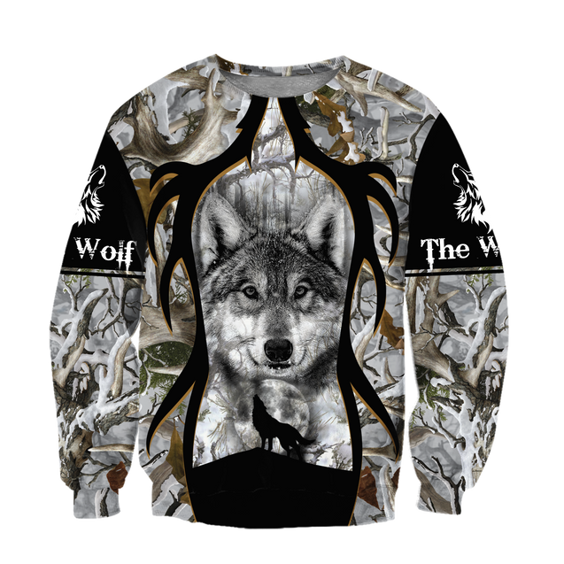 Wolf 3D All Over Print Hoodie T Shirt For Men and Women Pi02102002