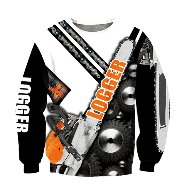 Logger Man Black and White 3D Unisex Hoodie Logger VP12112001XT