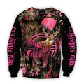 All Over Printed Hunting Deer Country Girl-Apparel-HbArts-Sweatshirt-S-Vibe Cosy™