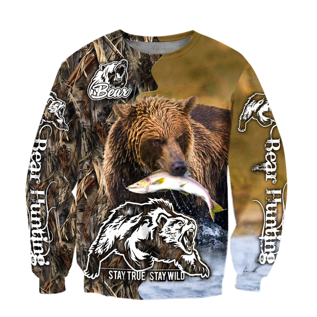 Predatory bears camo 3D all over printer shirts for man and women Pi211201 PL-Apparel-PL8386-sweatshirt-S-Vibe Cosy™