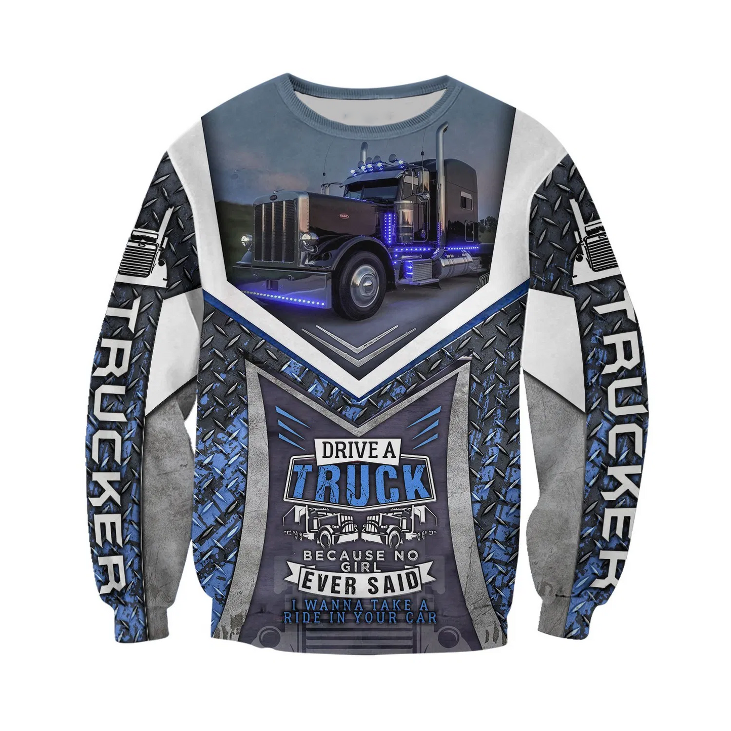 TRUCK DRIVER 3D ALL OVER PRINTED SHIRTS AND SHORT FOR MAN AND WOMEN PL12032003-Apparel-PL8386-Sweatshirt-S-Vibe Cosy™