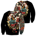 Samurai Tattoo Art Hoodie T Shirt For Men and Women HAC220604-NM-Apparel-NM-Sweatshirts-S-Vibe Cosy™