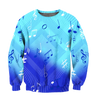 Music Notes Blue 3D All Over Printes-Apparel-HP Arts-Sweatshirt-S-Vibe Cosy™