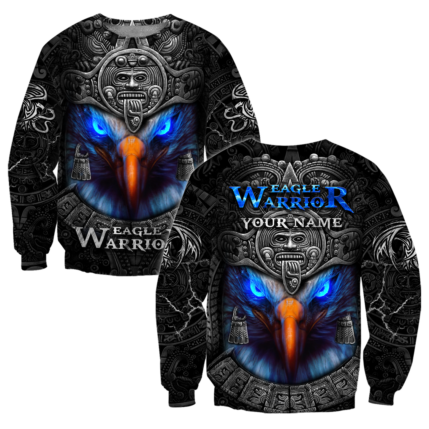 Eagle Warior Aztec 3D All Over Printed Shirts For Men And Women
