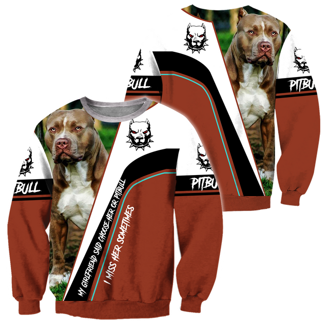 Pitbull 3d hoodie shirt for men and women HVT31102003