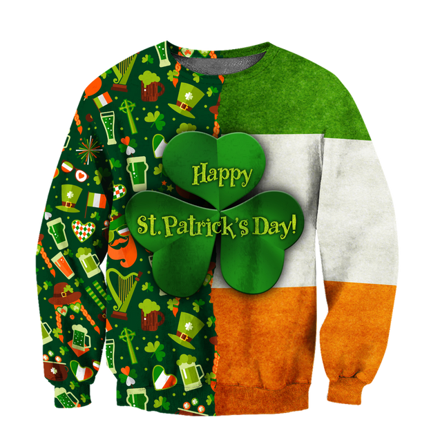 Happy St Patrick's Day Irish Hoodie T-Shirt Sweatshirt for Men and Women Pi170201-Apparel-NM-Sweater-S-Vibe Cosy™