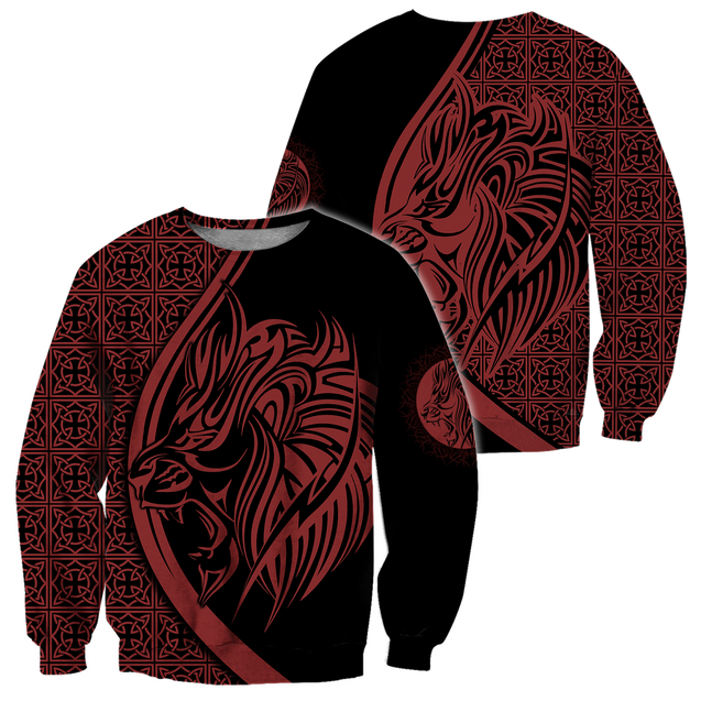 Lion Tattoo Hoodie T Shirt For Men and Women HAC080605-NM-Apparel-NM-Sweatshirts-S-Vibe Cosy™