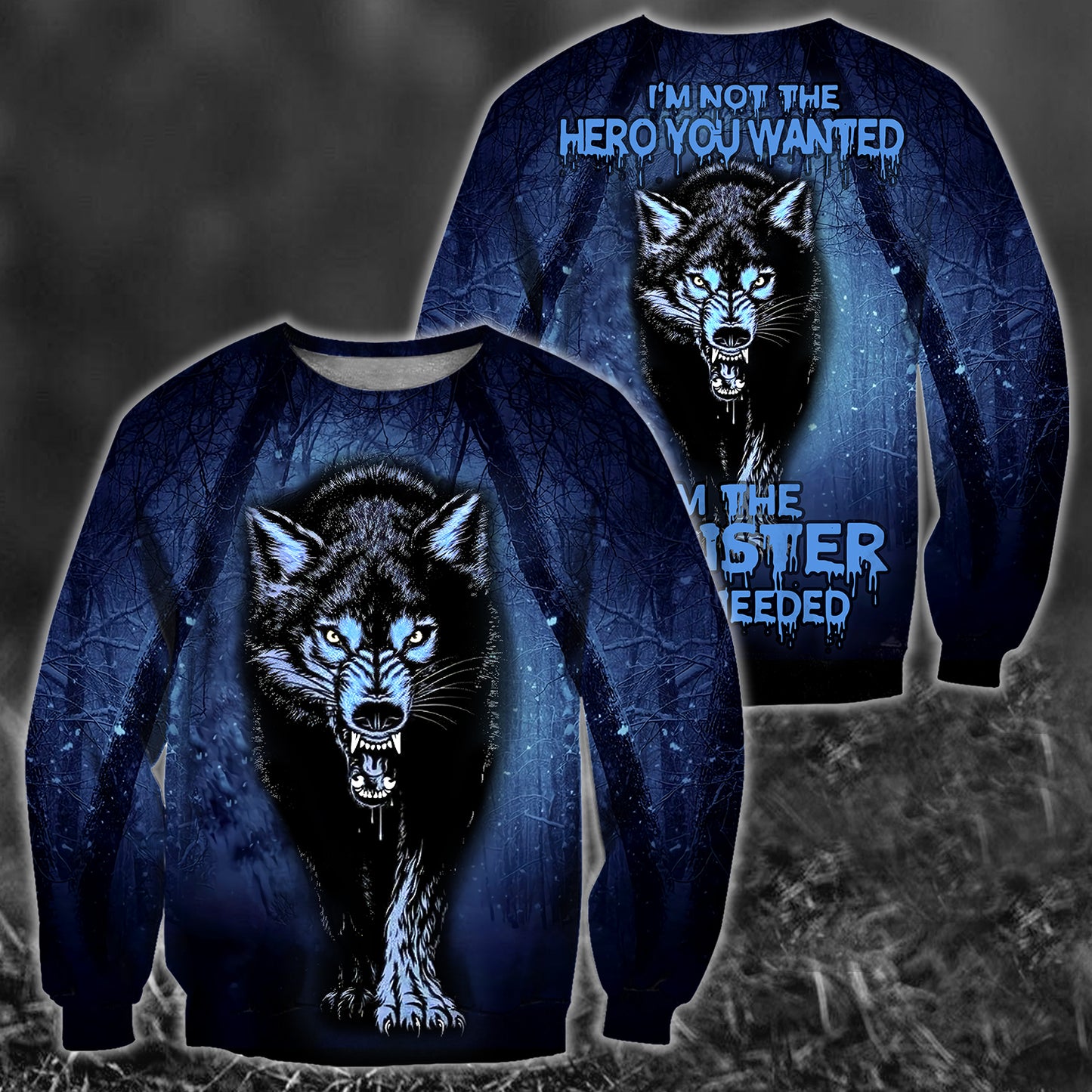 Night Wolf 3D All Over Print Hoodie T Shirt For Men and Women HHT07092016