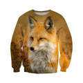 3D All Over Printed Fox Art Nature Paintings Shirts and Shorts-Apparel-HP Arts-Sweatshirt-S-Vibe Cosy™