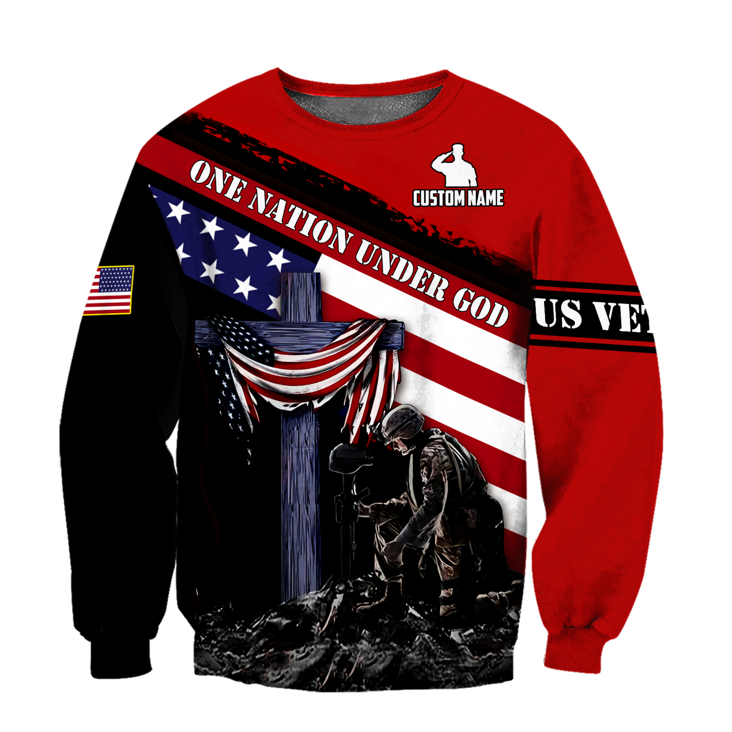 One Nation Under God US Veteran 3D All Over Printed Shirts TNA11032003