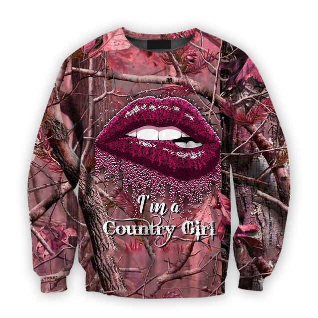 All Over Printed Camo Lips Shirts-Apparel-HbArts-Sweatshirt-S-Vibe Cosy™