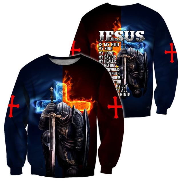 Jesus Is My God My King My Everything Knight Templars 3D All Over Printed Shirts For Men and Women Pi05092004