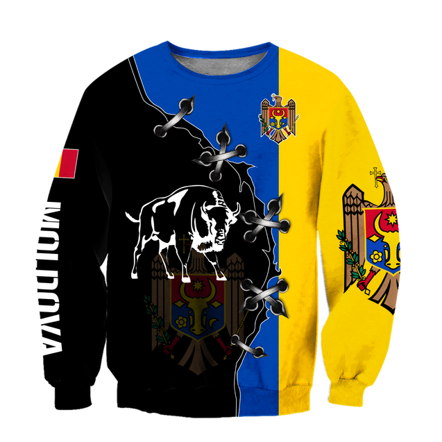 Moldova Aurochs 3D All Over Printed Hoodie Shirt Limited by SUN HAC230603-Apparel-SUN-Sweatshirts-S-Vibe Cosy™