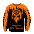 Skull Chainsaw All Over Printed Unisex Shirts NDD10262003