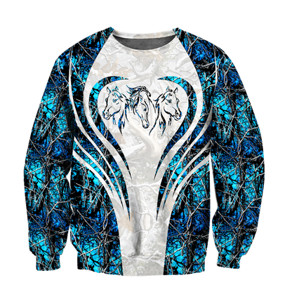 Beautiful Horse 3D All Over Printed shirt for Men and Women Pi060103-Apparel-TA-Sweat Shirt-S-Vibe Cosy™