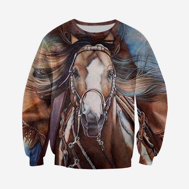 3D All Over Printed Horse Racing Shirts and Shorts-Horse-HP Arts-Sweatshirt-XS-Vibe Cosy™