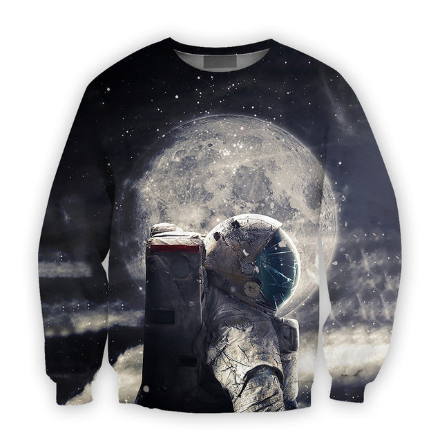 3D all over print astronaut in the moon-Apparel-HbArts-Sweatshirt-S-Vibe Cosy™