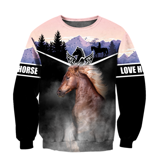 Love Horse 3D All over print for Men and Women shirt Pi030103-Apparel-NNK-Sweat Shirt-S-Vibe Cosy™