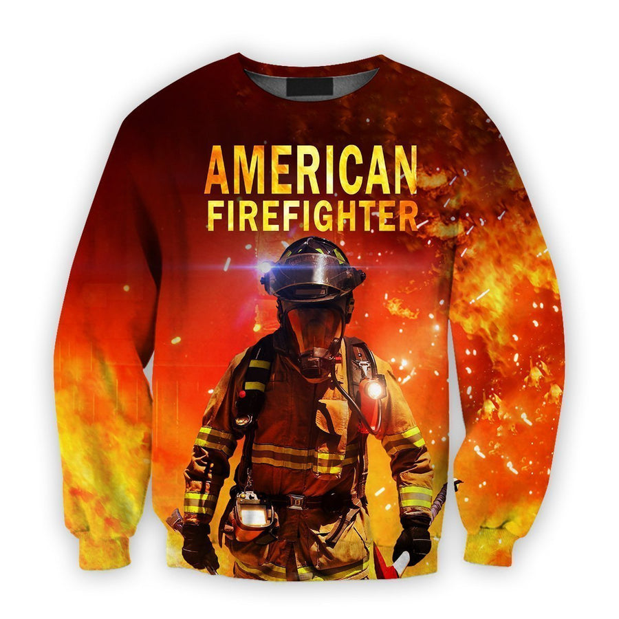 All over printed firefighter hoodie-Apparel-HbArts-Hoodies-S-Vibe Cosy™