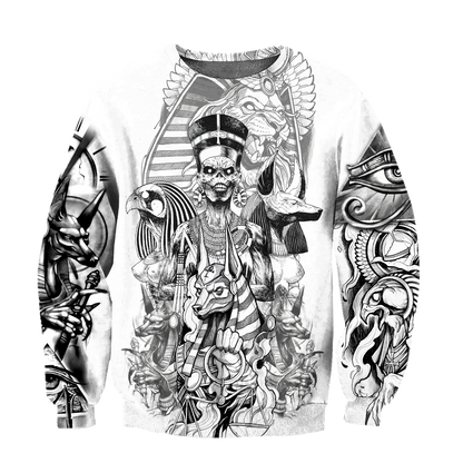 3D God of Egypt Tattoo Over Printed Shirt for Men and Women
