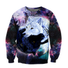 Black and White Norse Wolves Unisex Shirts All Over Printed TNA10222002