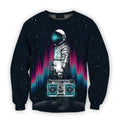 3D All Over Print Astronaut with boombox-Apparel-HbArts-Sweatshirt-S-Vibe Cosy™