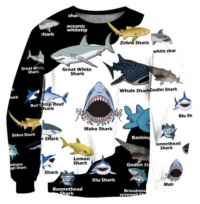 Love Shark Fishing 3D All Over Printed Shirts