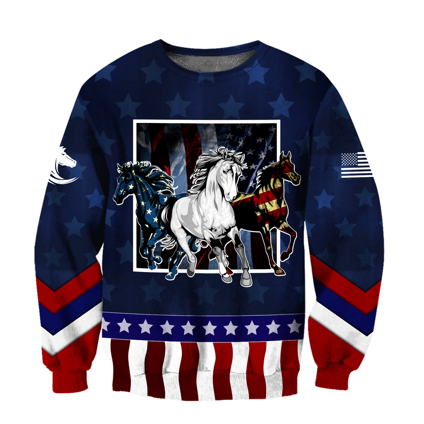 Horses Flag 3D All Over Printed Shirts Pi16062001-Apparel-TA-Sweatshirts-S-Vibe Cosy™