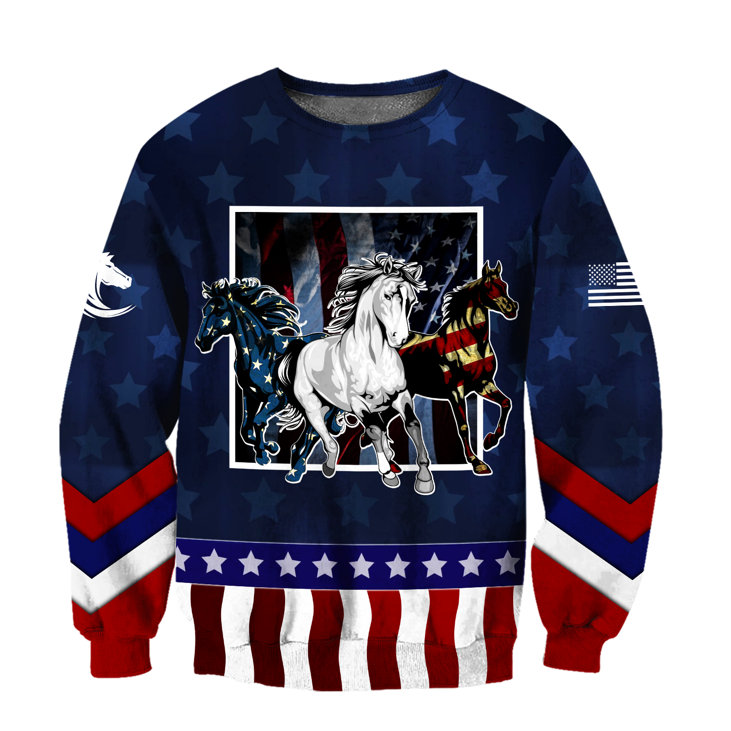 Horses Flag 3D All Over Printed Shirts Pi16062001-Apparel-TA-Sweatshirts-S-Vibe Cosy™