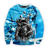 3D All Over Print Astronaut Under Water-Apparel-HbArts-Sweatshirt-S-Vibe Cosy™