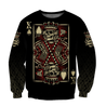 Beautiful Poker Skull Hoodie For Men And Women MEI